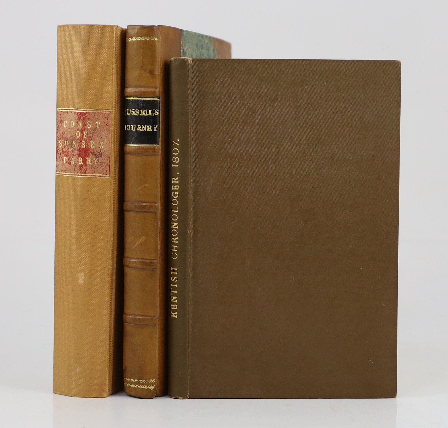 KENT: Fussell, L. - A Journey Round the Coast of Kent ... being Original Notes made during a Summer Excursion. coloured and folded map: rebound half calf and marbled boards, 1818